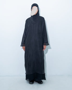 CASUAL CORDUROY PLEATS ABAYA