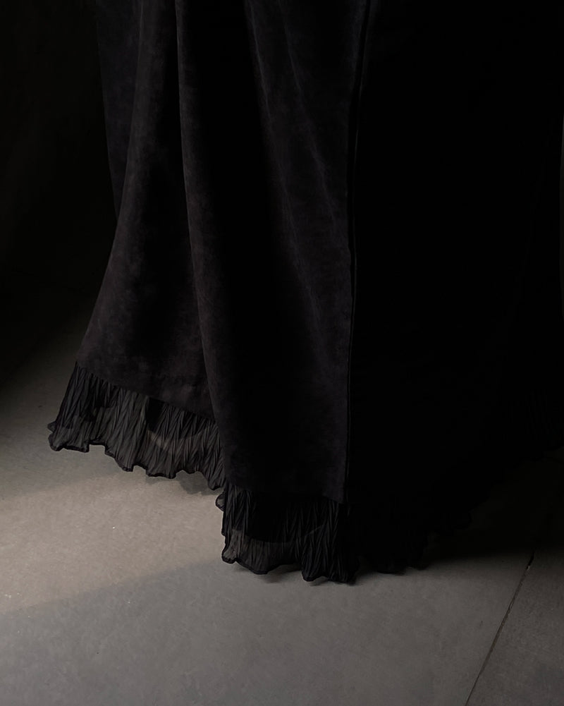 CASUAL CORDUROY PLEATS ABAYA