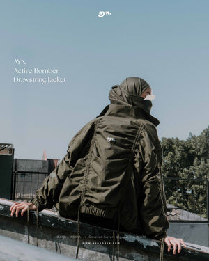 AYN ACTIVE BOMBER DRAWSTRING JACKET