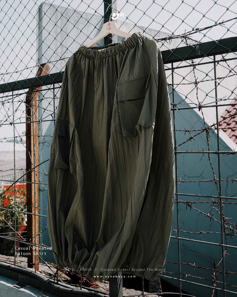 AYN CASUAL PLEATED BALOON SKIRT