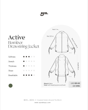 AYN ACTIVE BOMBER DRAWSTRING JACKET