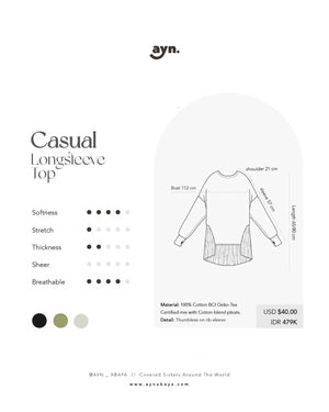 AYN CASUAL LONG SLEEVE TOP