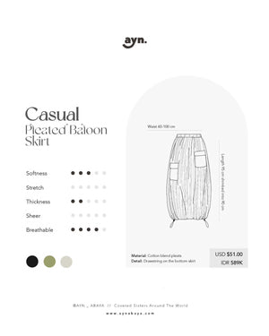 AYN CASUAL PLEATED BALOON SKIRT