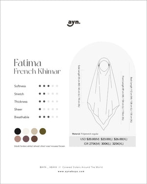 FATIMA FRENCH KHIMAR (MADE ON ORDER)