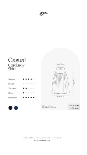 CASUAL CORDUROY SKIRT