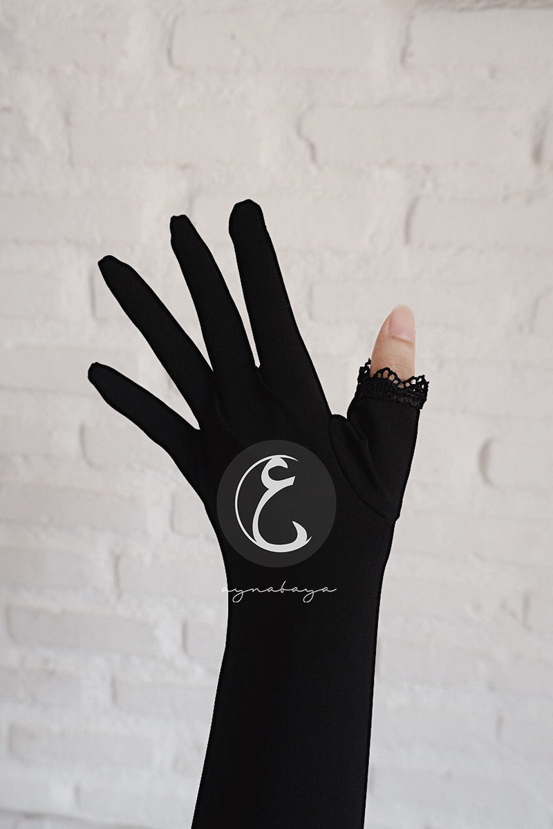 AYN THUMBLESS BLACK GLOVES