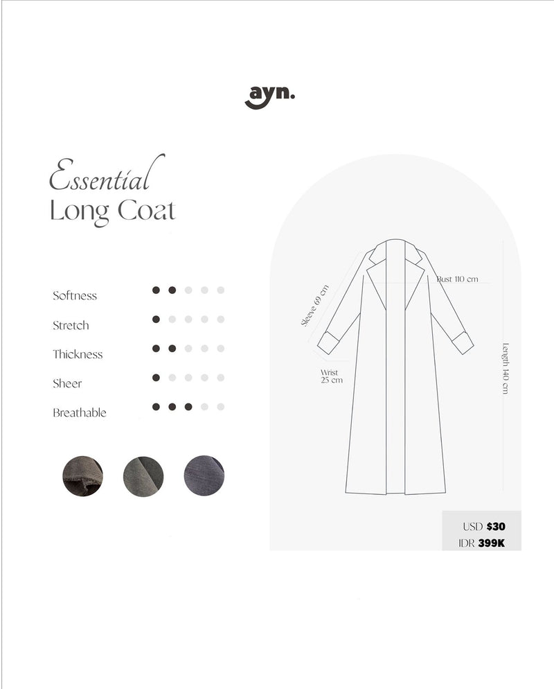 ESSENTIAL LONG COAT (MADE BY ORDER)