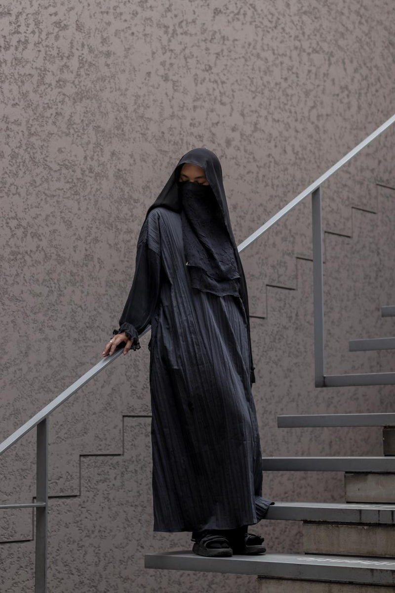 AWAKEN PLEATED HALF TWO LAYER NIQAB