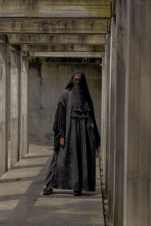 AWAKEN PLEATED HALF TWO LAYER NIQAB