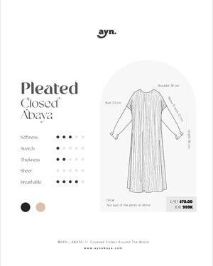 AWAKEN PLEATED CLOSED ABAYA