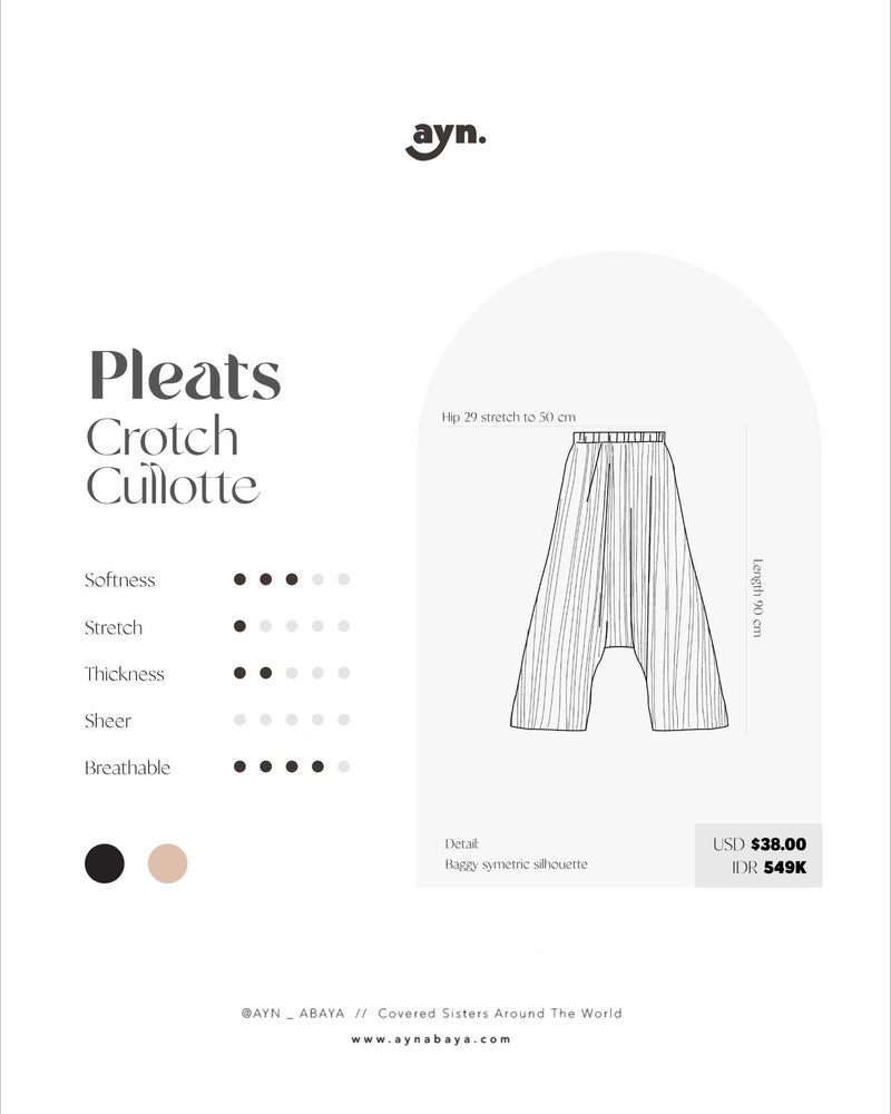 AWAKEN PLEATS CROTCH CULLOTTE